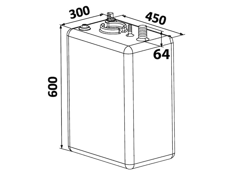Serbatoio carburante benzina in polietilene reticolato