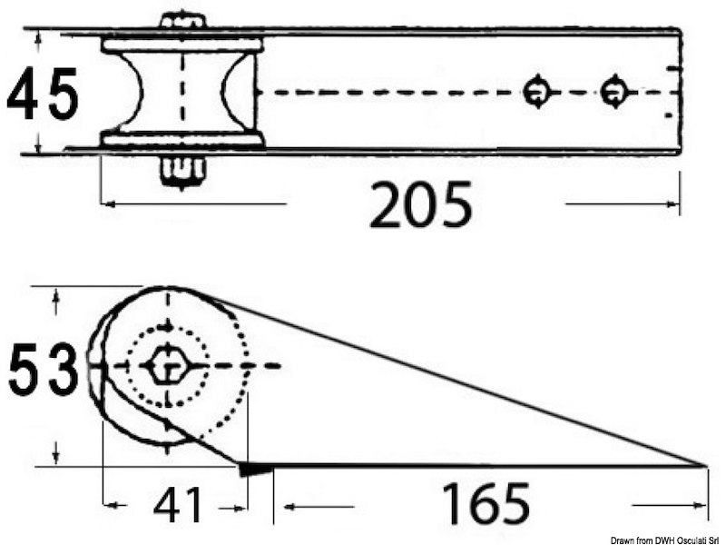 Musone inox per piccoli scafi 205 mm 