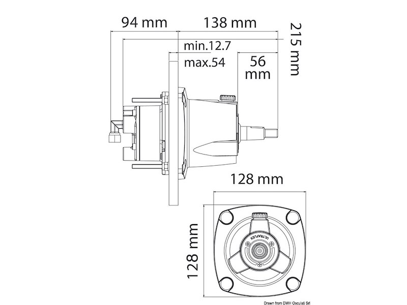 Timoneria idraulica Gotech ULTRAFLEX per motori fuoribordo ed entrobordo fino a 115 HP fornita in kit completo