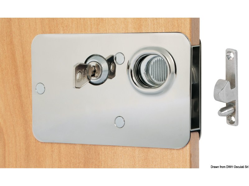 Serratura ottone cromato 134x80 mm 