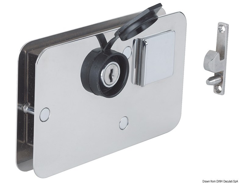 Serratura ottone cromato 134x80 mm 