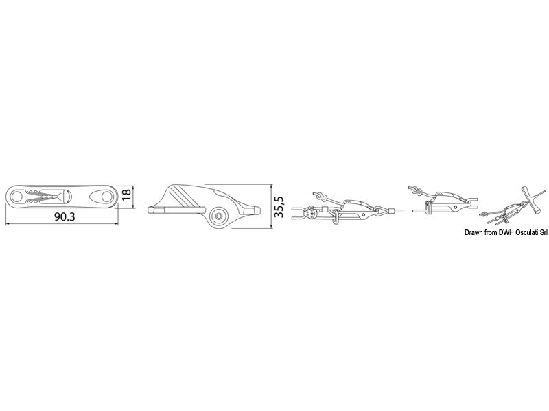 Strozzascotte CLAMCLEATS Trapeze Silver