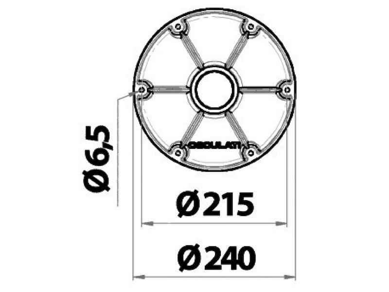 Gamba tavolo in alluminio con base esterna 