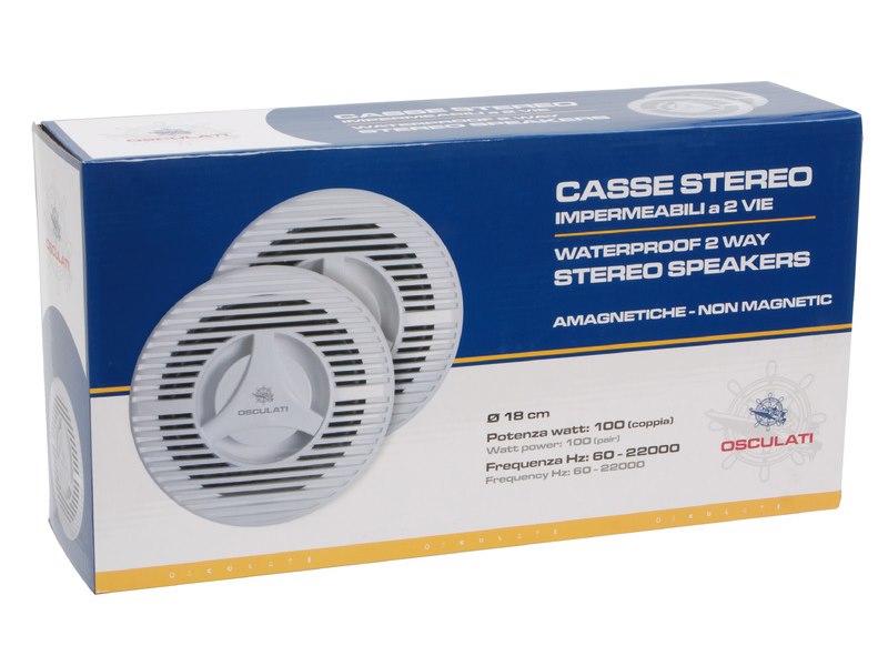 Coppia casse bianche 180 mm 100 W 