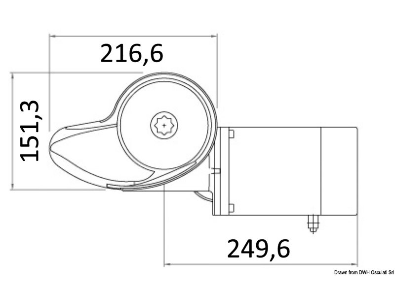 Verricello ITALWINCH Smart Plus 1000W 24V - 8mm alto c/campana