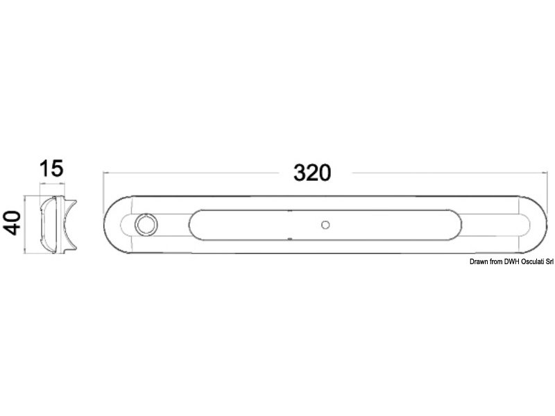 Plafoniera LED da appoggio 310x40x15 mm 