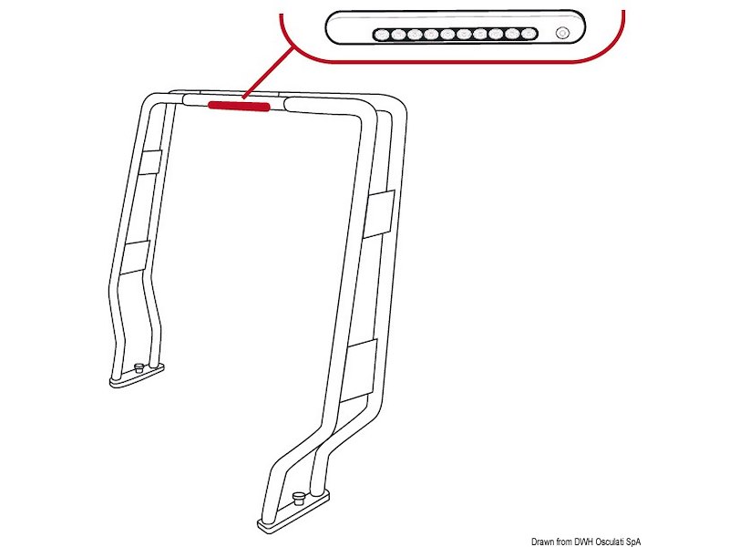 Plafoniera LED da appoggio 310x40x15 mm 