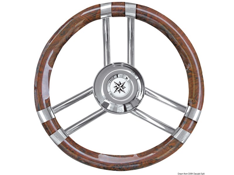 Volante con razze in Acciaio Inox