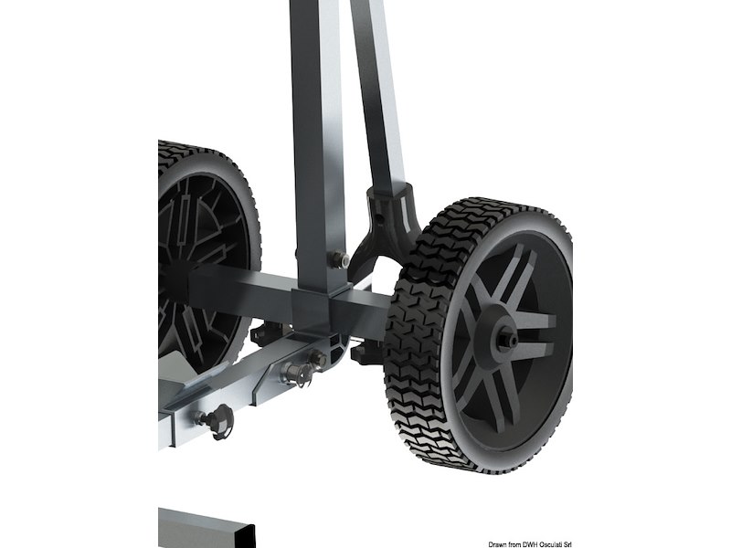 Cavalletto con ruote pieghevole 