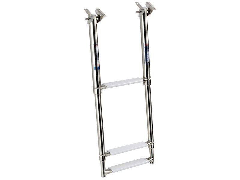 Scaletta inox telescopica a scomparsa 3 gradini 