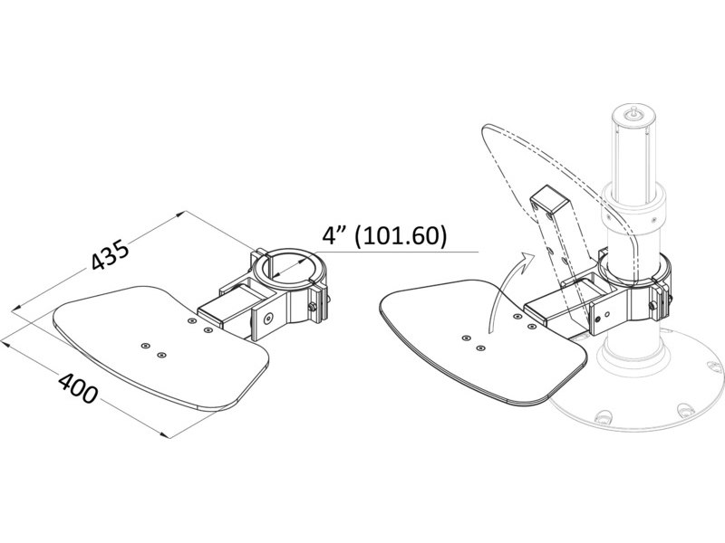 Pedana poggiapiedi pieghevole