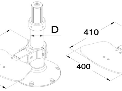 Pedana poggiapiedi pieghevole