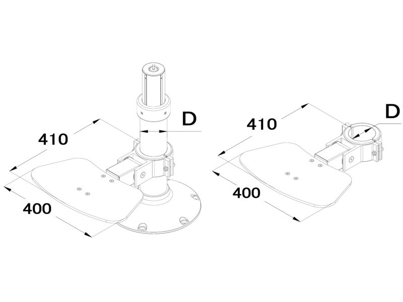 Pedana poggiapiedi pieghevole
