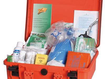 Kit di pronto soccorso tabella D Realizzata in accordo con il D.M. 10/03/2022 in vigore dal 10/05/2022