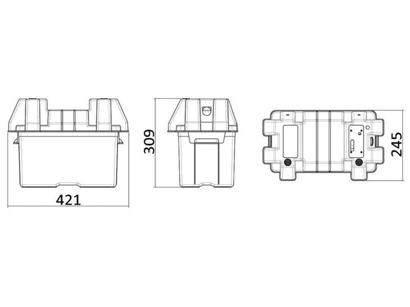Cassetta batteria power center DELUXE con dual USB 
