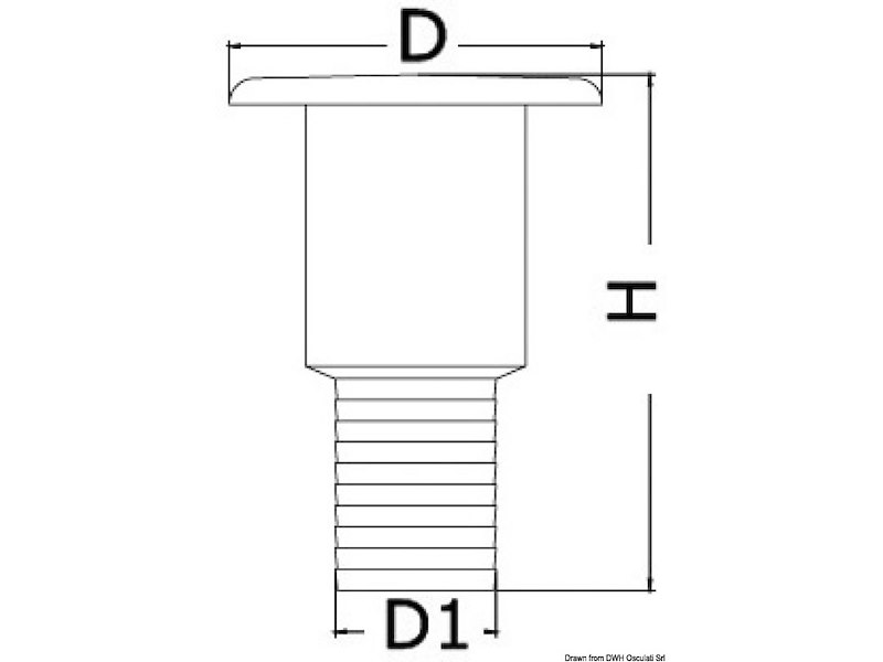 Tappo imbarco in ottone cromato