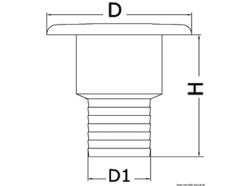 Tappo imbarco in ottone cromato