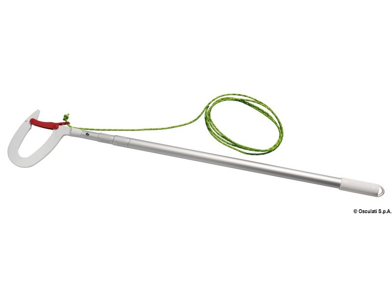 Gancio d'accosto telescopico per ormeggio alle boe 