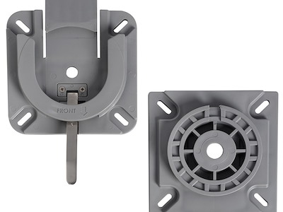 Base girevole e removibile con blocco 