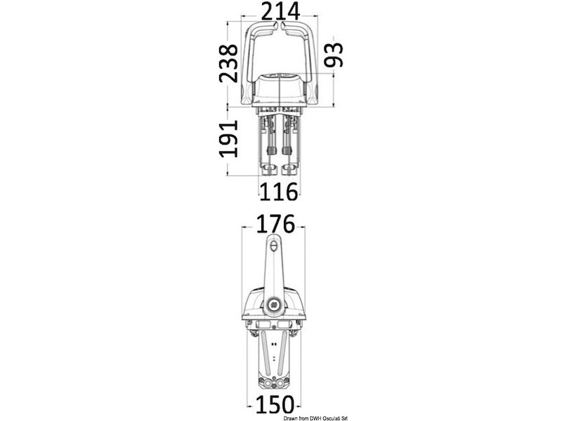 Scatola doppia leva bimotore universale ULTRAFLEX B502