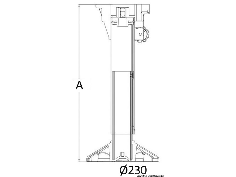Supporto sedile Waverider con ammortizzatore e testa girevole, regolabile