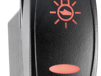 Interruttori a bascula impermeabili Marina TOP doppio LED