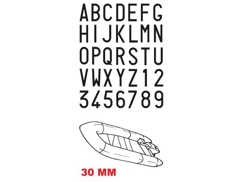 CARATTERI ADESIVI GOMFIX 30MM
