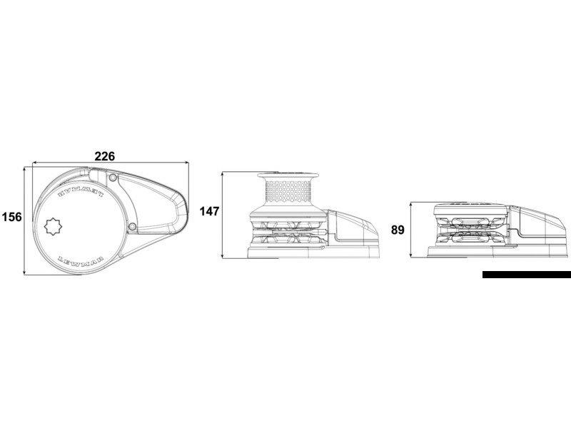 Kit verricello LEWMAR VX2 basso/alto (700 W)