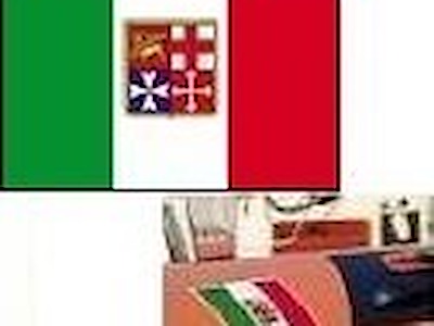 BANDIERA ITALIANA PER GOMMONI