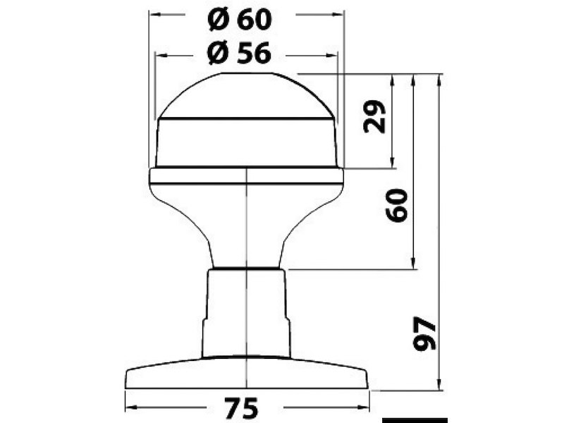 Fanale di fonda EvoLED Smart 360° 12 V nero 