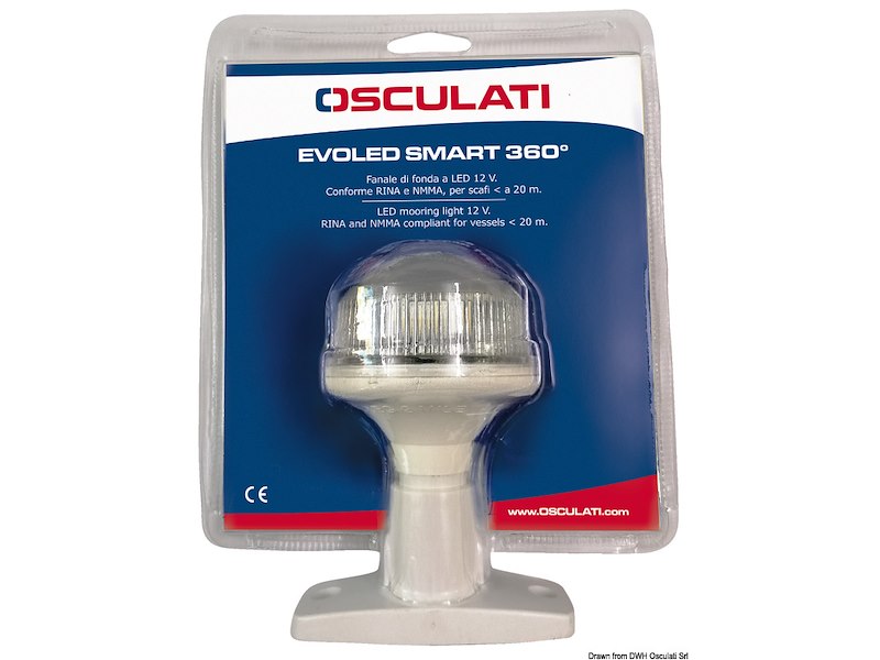 Fanale di fonda EvoLED Smart 360° 12 V nero 