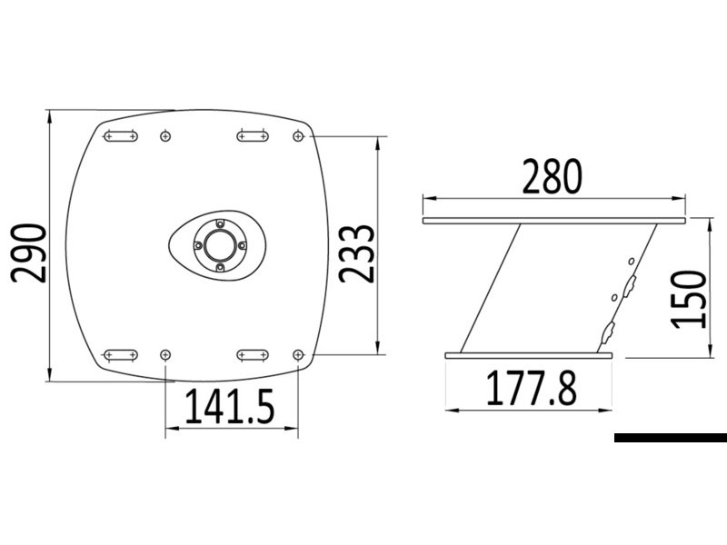 Power Tower in alluminio SCANSTRUT 150 mm