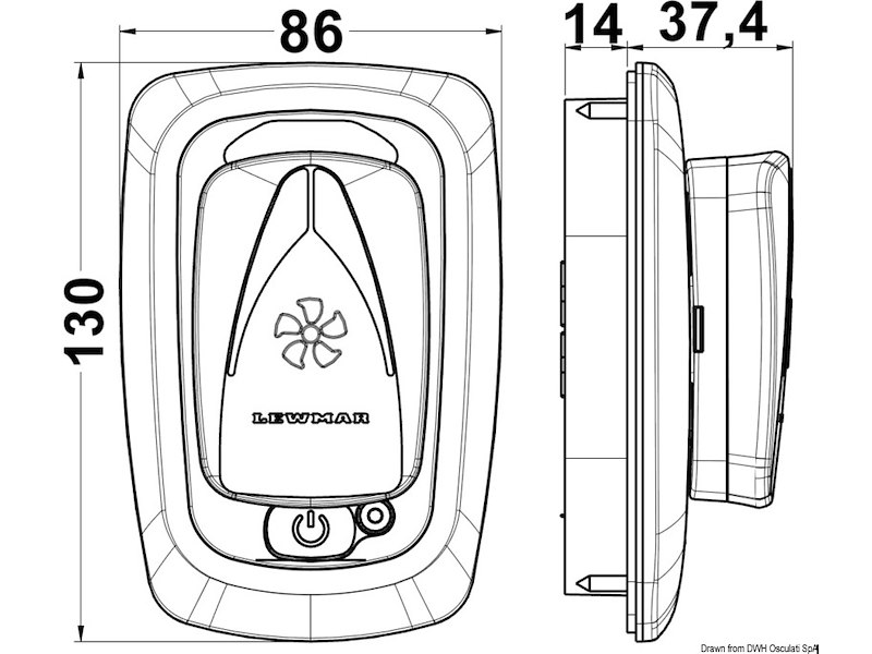 Joystick/Joypad Thruster Lewmar Blue Generation