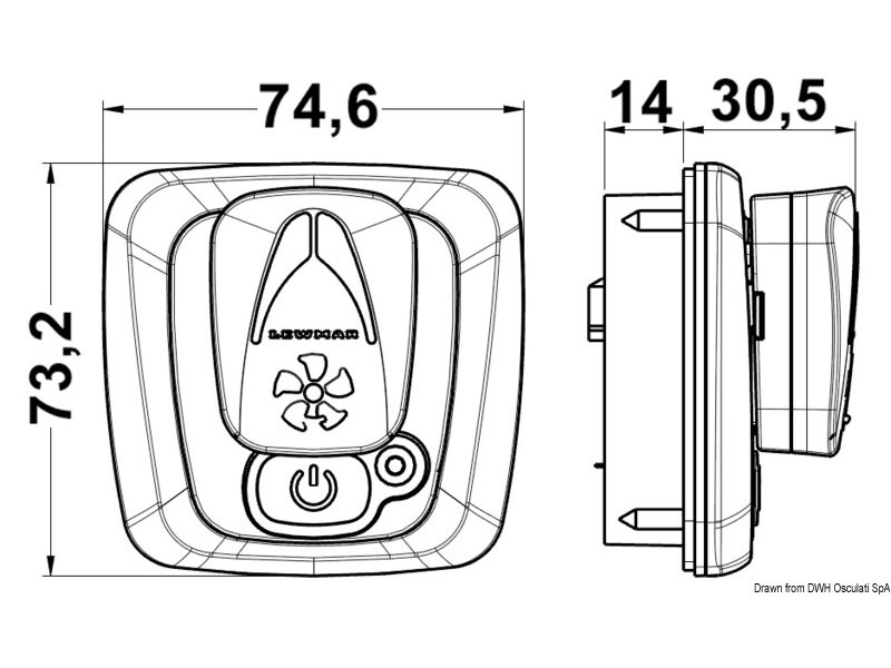 Joystick/Joypad Thruster Lewmar Blue Generation