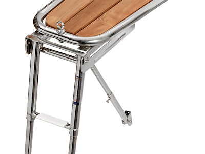 Delfiniera con scaletta telescopica 2 e 3 gradini