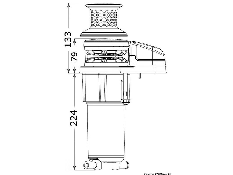 Kit verricello LEWMAR VX1L basso/alto (500 W e 800 W)
