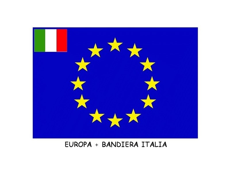 BANDIERA EUROPA + ITALIA