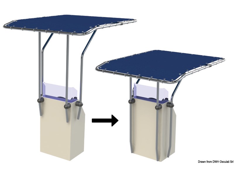 T-Top in alluminio retrattile