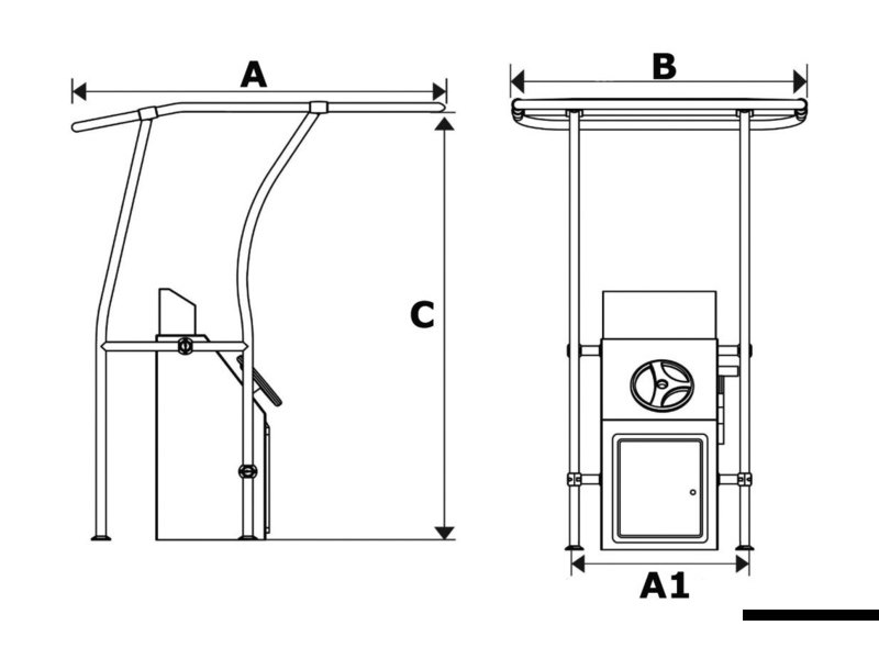 T-Top in alluminio retrattile