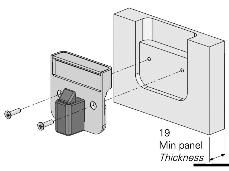 Chiusura a filo per antine e cassetti 
