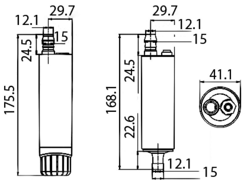 Pompa centrifuga ad immersione 12V - 18 l/min 