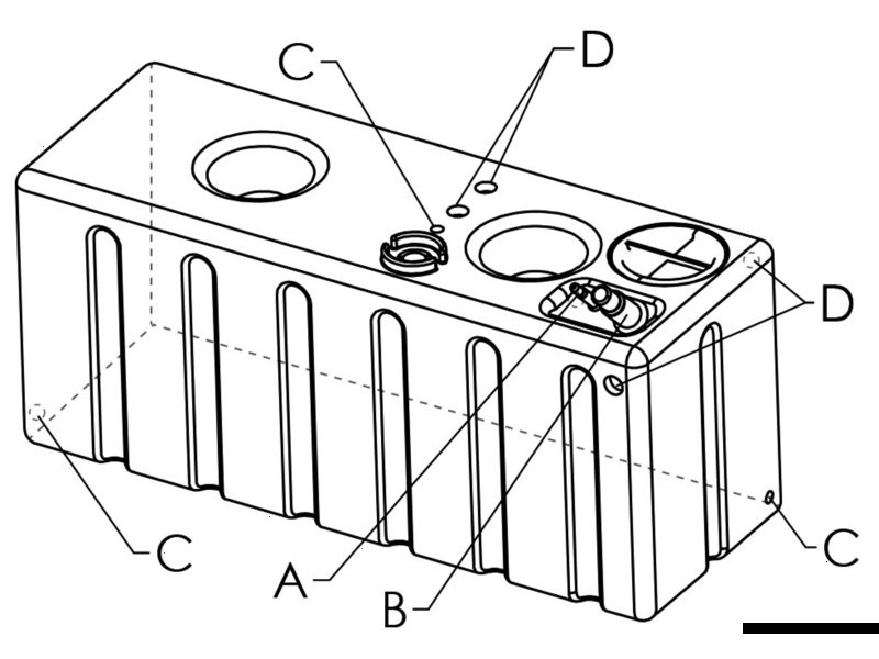 Serbatoio rigido modulare per acqua potabile