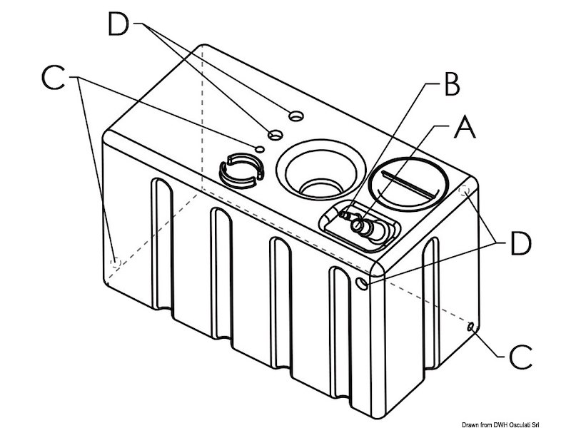 Serbatoio rigido modulare per acqua potabile
