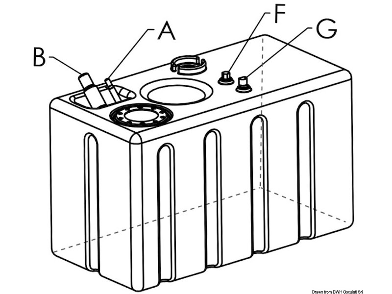 Serbatoio carburante in polietilene reticolato