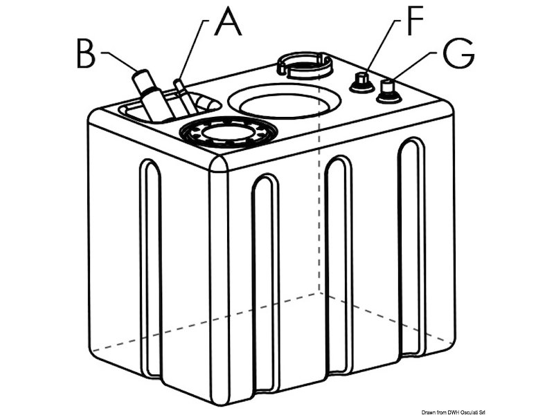 Serbatoio carburante in polietilene reticolato