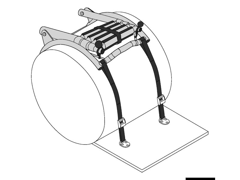 Scaletta a sgancio rapido per gommoni 4 gradini 