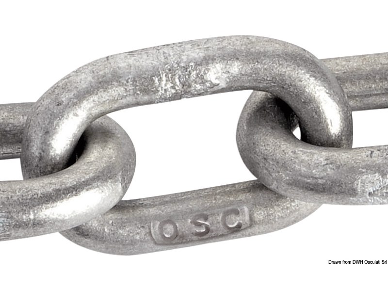 Catena calibrata zincata a fuoco Grado 70 ad alta resistenza