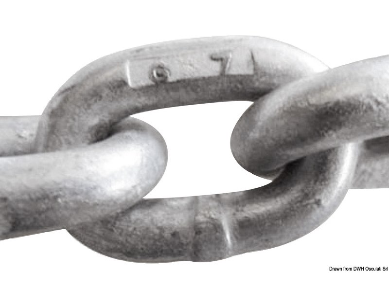 Catena calibrata zincata a fuoco Grado 70 ad alta resistenza