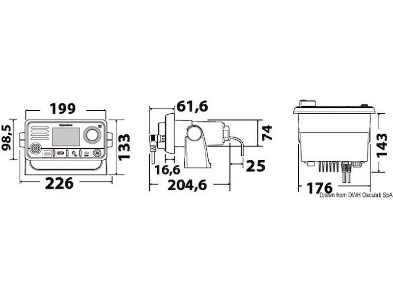 Radio RAYMARINE VHF Ray63/Ray73