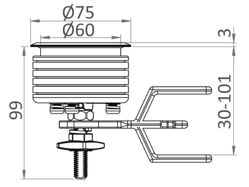 Alzapagliolo Eclipse LIFT & TURN (chiusure a compressione) - MEDIUM